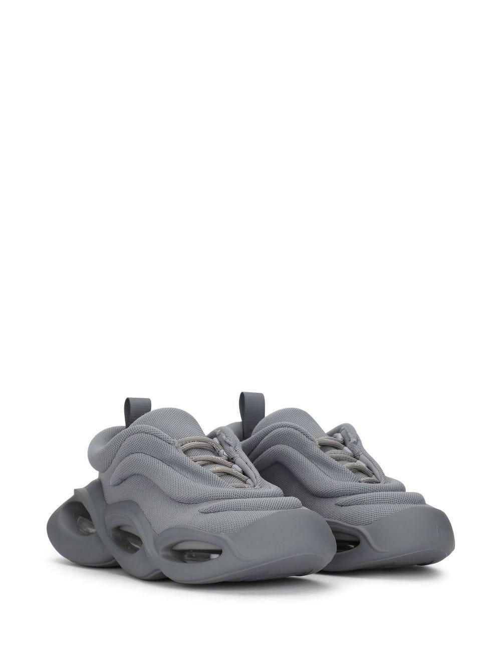 DOLCE & GABBANA Padded Lace-up Sneakers In Grey Product Image