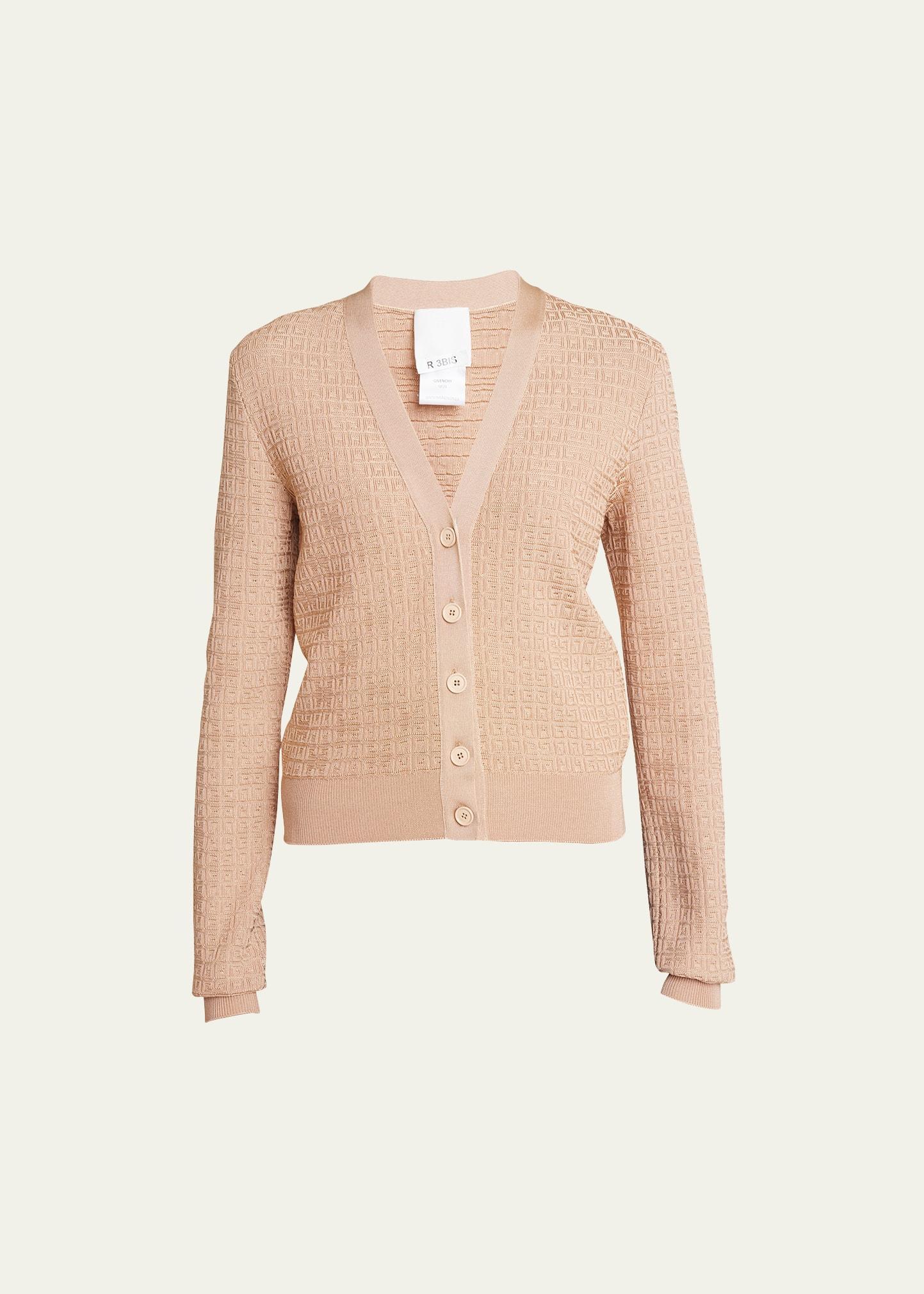 Womens Cropped Cardigan In 4G Mini Jacquard Product Image