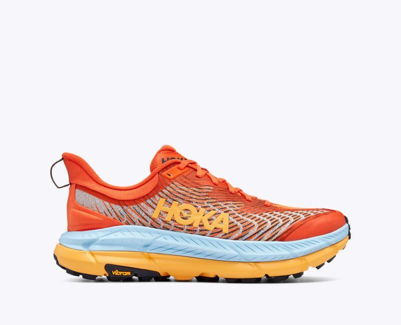 HOKA Mens Mafate Speed 4 Shoes in Thyme/Fiesta, Size 8.5 Product Image