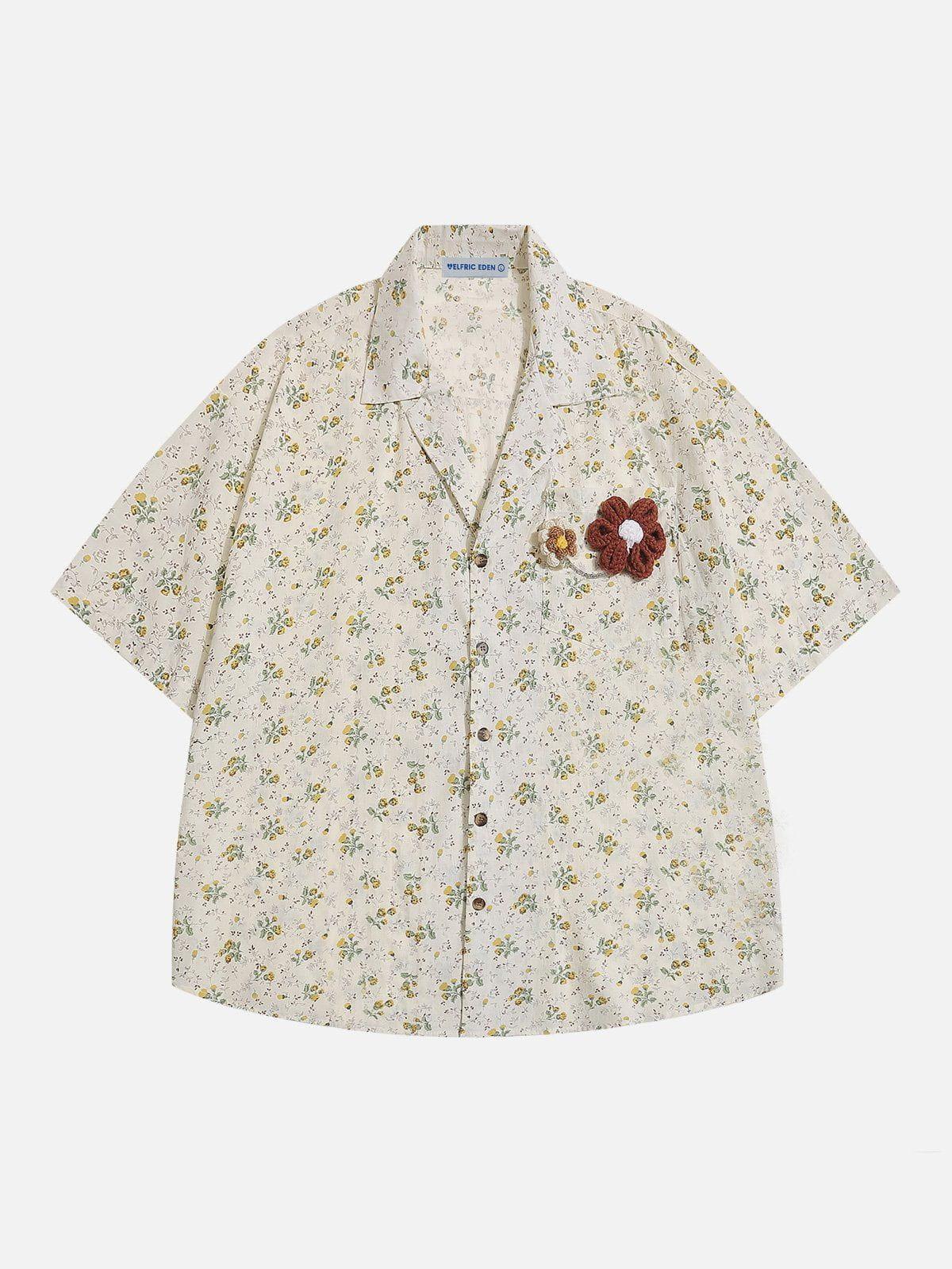 Aelfric Eden Flower Chain Short Sleeve Shirt Product Image