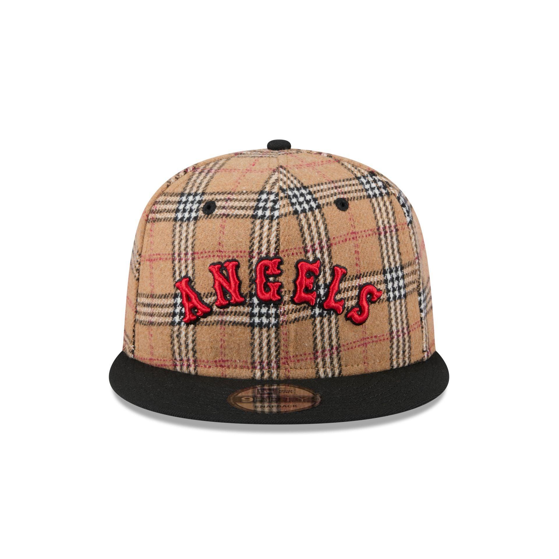 Los Angeles Angels Tan Tartan 9FIFTY Snapback Hat Male Product Image