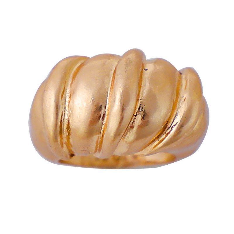 Bella Uno Gold Tone Croissant Ring, Womens Product Image