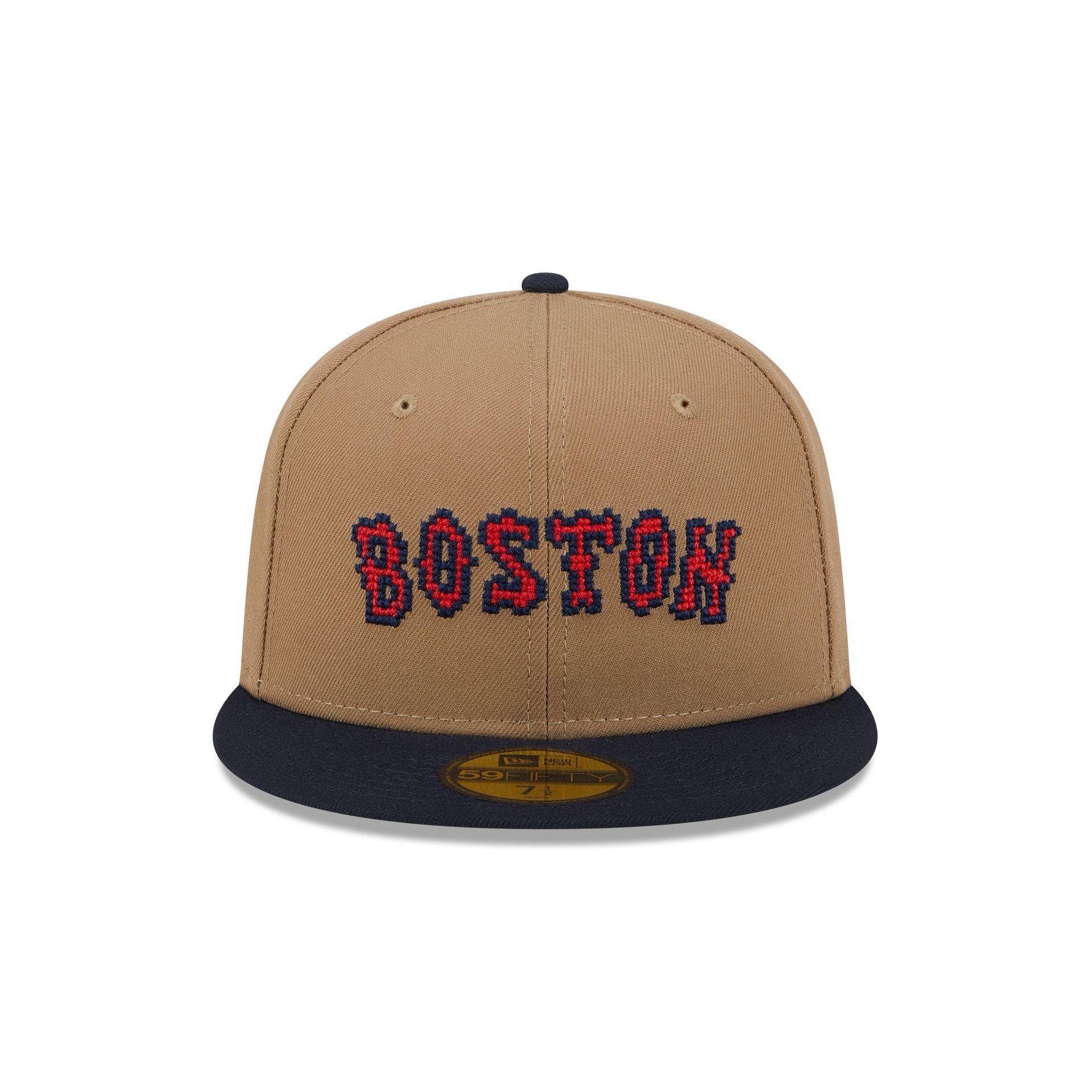 Boston Red Sox Classic 8-Bit Wordmark 59FIFTY Fitted Hat Male Product Image