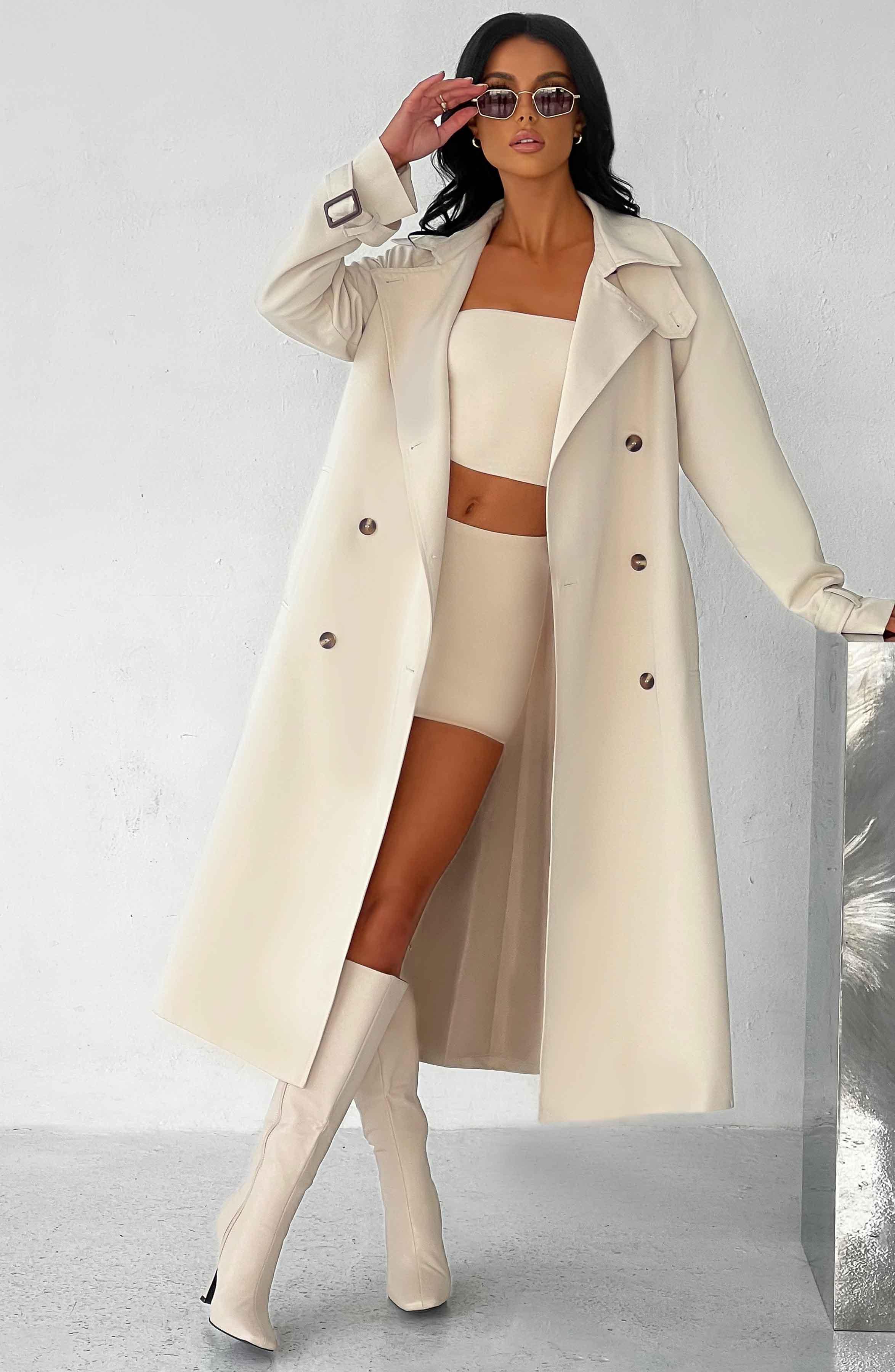 Camila Trench Coat - Sand Product Image