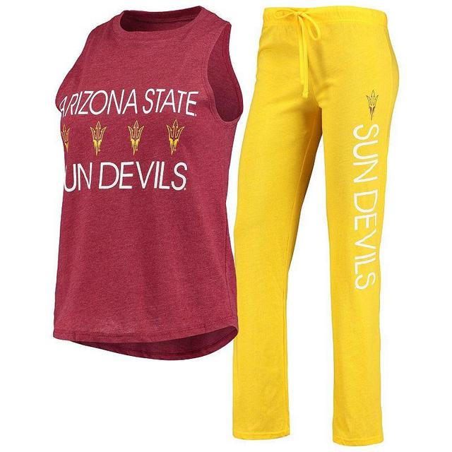 Womens Concepts Sport Maroon/Gold Arizona State Sun Devils Team Tank Top & Pants Sleep Set Product Image