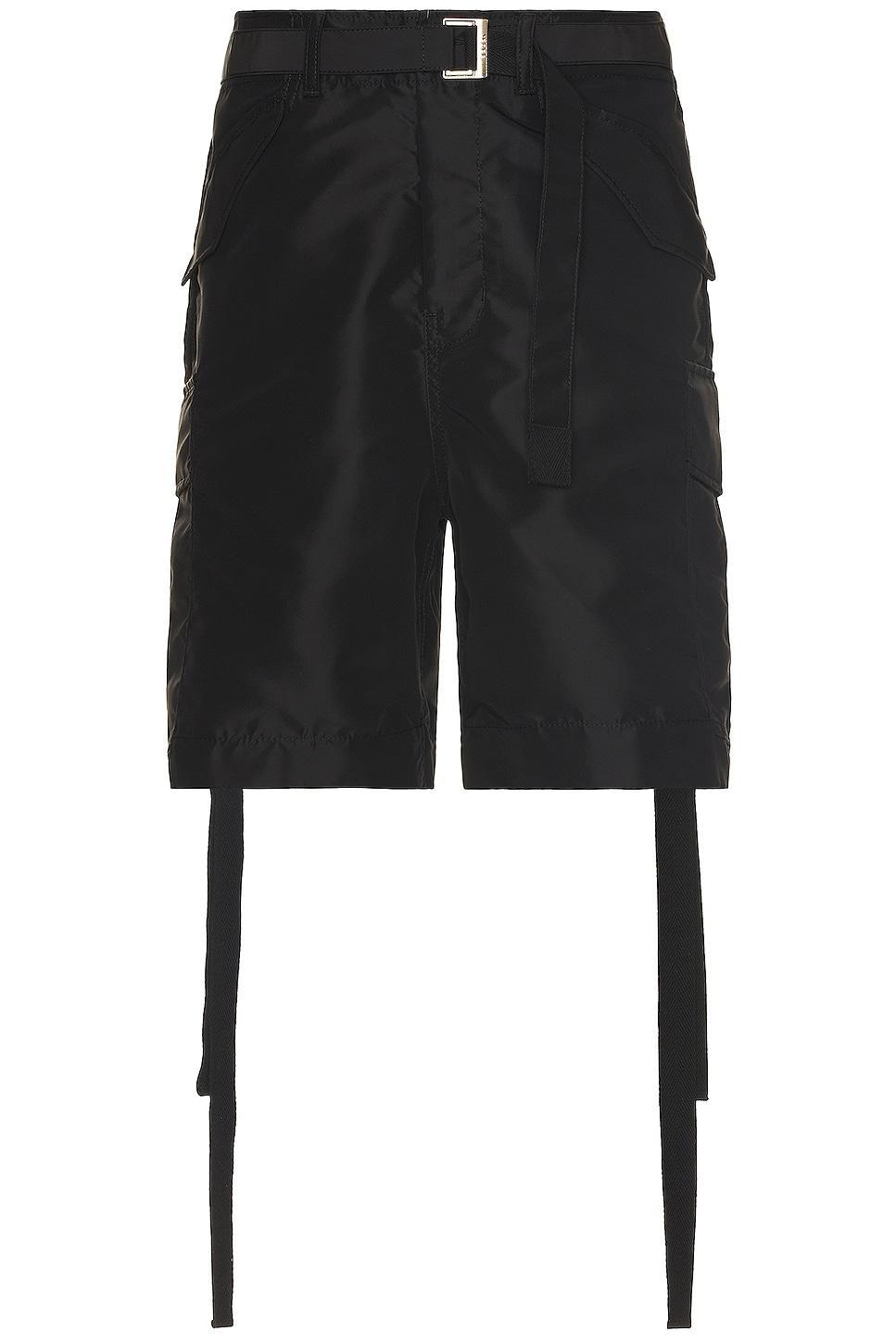 Sacai Tie Detail Nylon Cargo Shorts Product Image