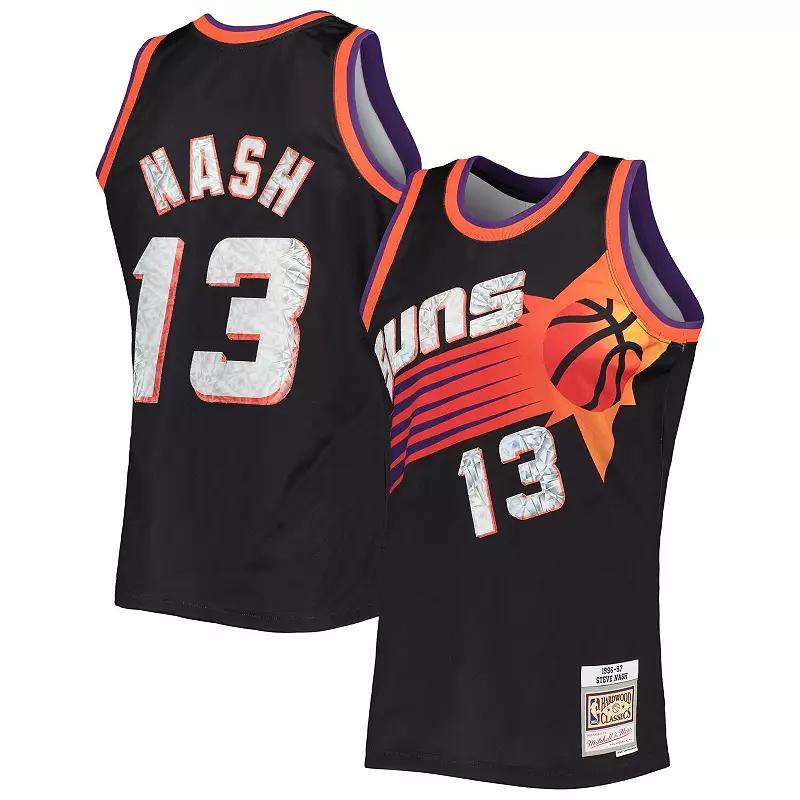 Mens Mitchell & Ness Steve Nash Black Phoenix Suns 1996-97 Hardwood Classics 75th Anniversary Diamond Swingman Jersey Product Image