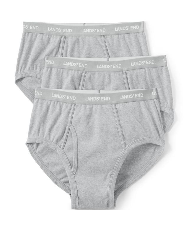 Mens Lands End 3-Pack Knit Briefs Gray Grey Product Image