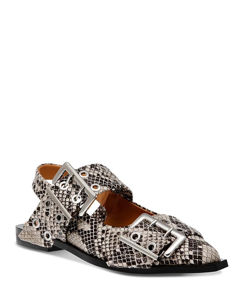 Steve Madden Graya Patent Oversized Buckle Slingback Flats Product Image