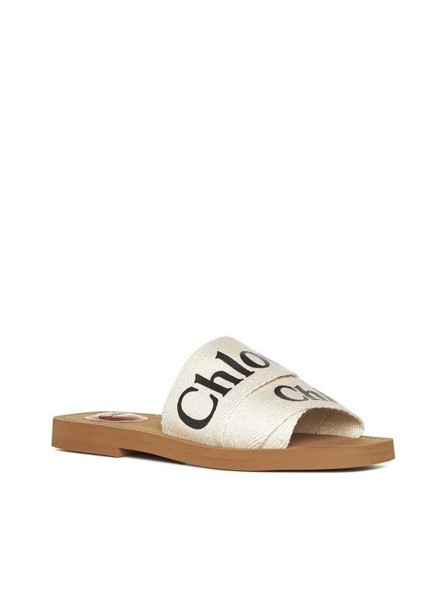 CHLOÉ Woody Sandal In White Product Image