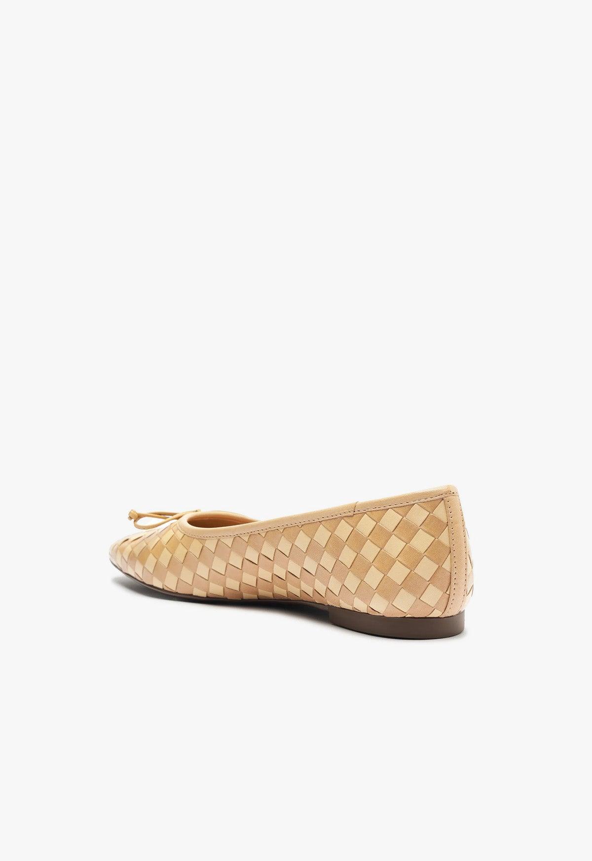 Arissa Woven Leather Flat Female Product Image