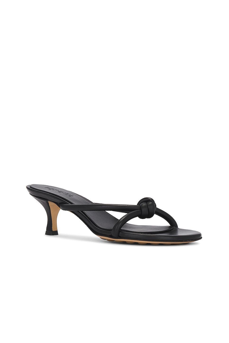 Bottega Veneta Blink Mule Sandal in Black - Black. Size 36 (also in 37.5). Product Image