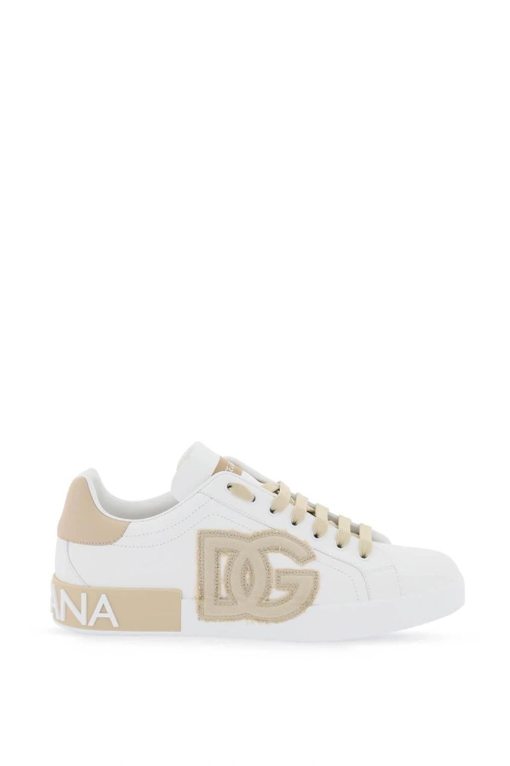 Portofino Leather Sneakers In Beige Product Image