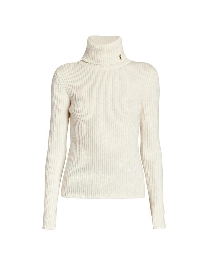 Womens Turtleneck Sweater In Wool, Cashmere And Mohair Product Image