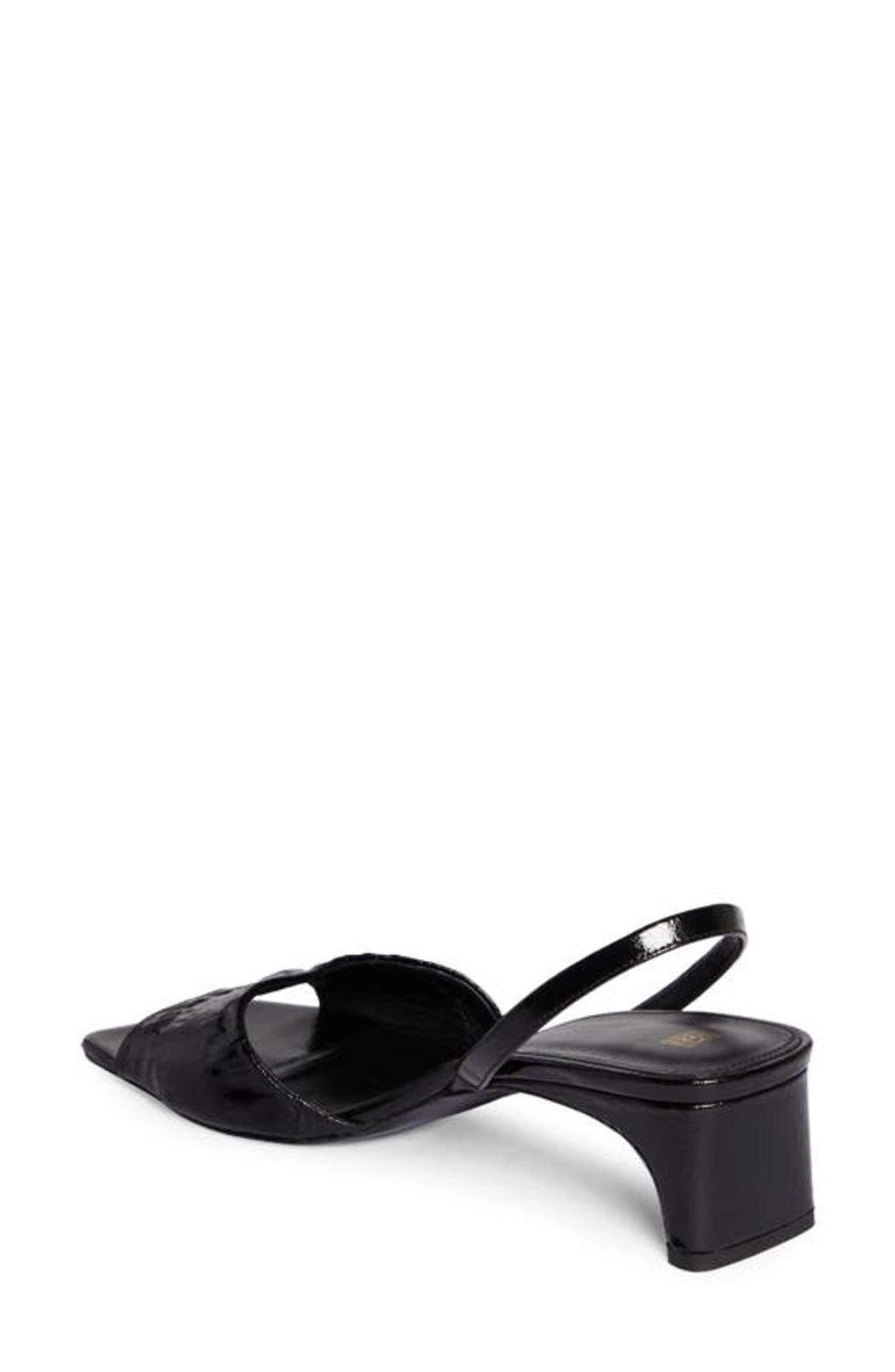 TOTÊME The Gathered Scoop-heel Sandal Black Product Image