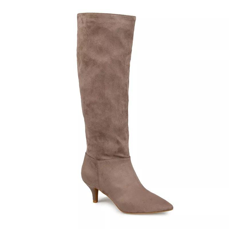 Journee Collection Vellia Womens Knee High Boots Brown Product Image