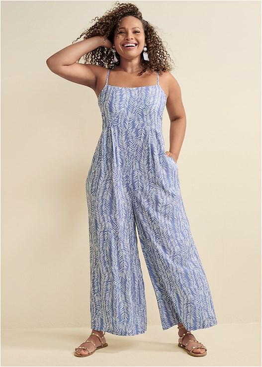 Square Neck Printed Jumpsuit Product Image