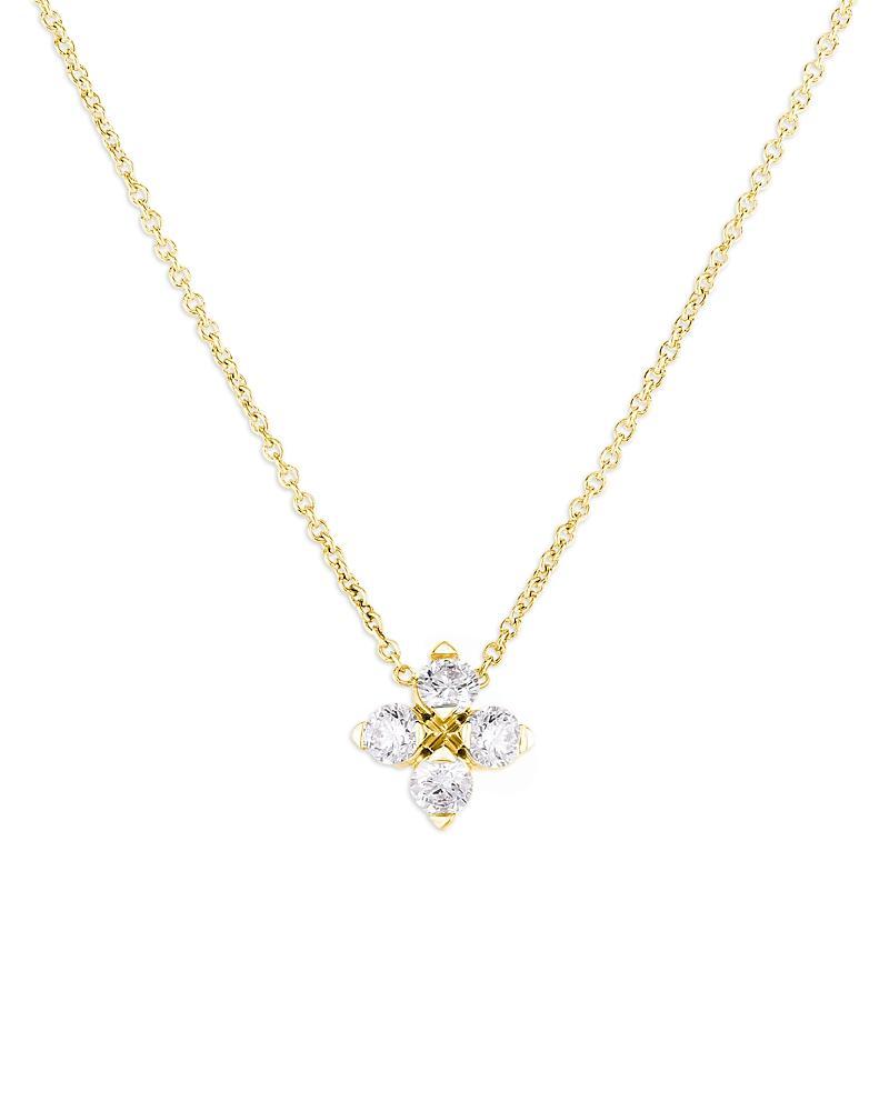 Womens Love In Verona 18K Yellow Gold & Diamond Flower Pendant Necklace Product Image