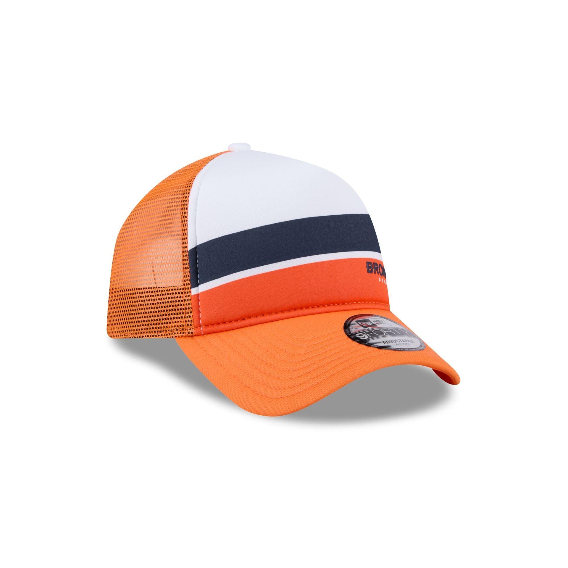 Denver Broncos Color Block 9FORTY A-Frame Trucker Snapback Hat Male Product Image