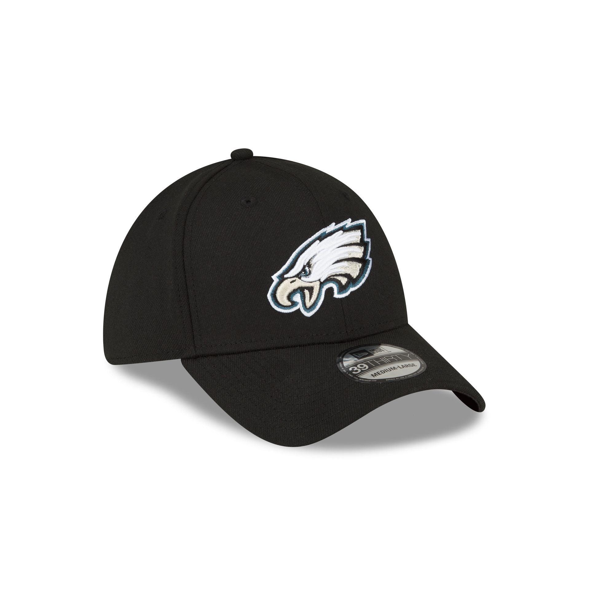 Philadelphia Eagles Team Classic Black 39THIRTY Stretch Fit Hat Male Product Image