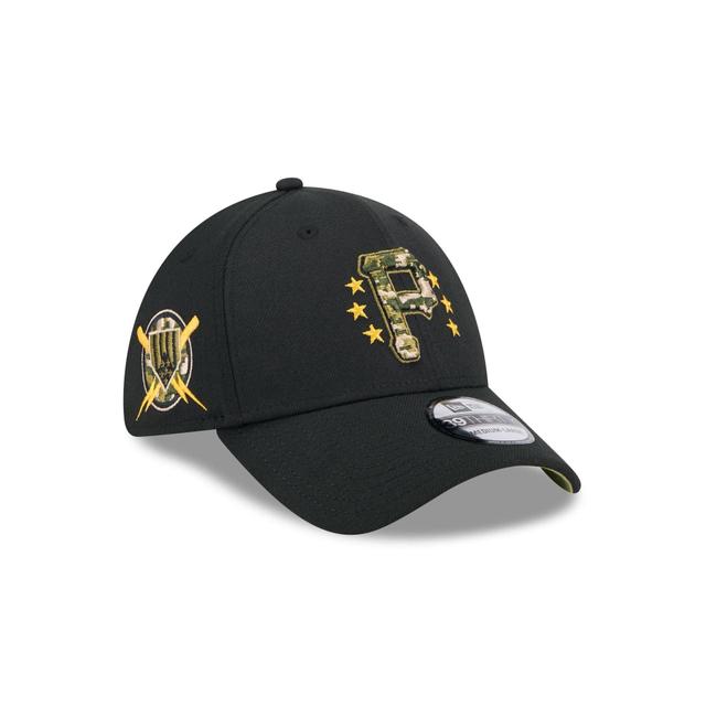 Pittsburgh Pirates Armed Forces Day 2024 39THIRTY Stretch Fit Hat Male Product Image