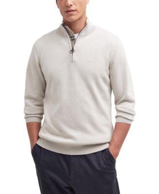 Mens Quarter-Zip Cotton Sweater Product Image