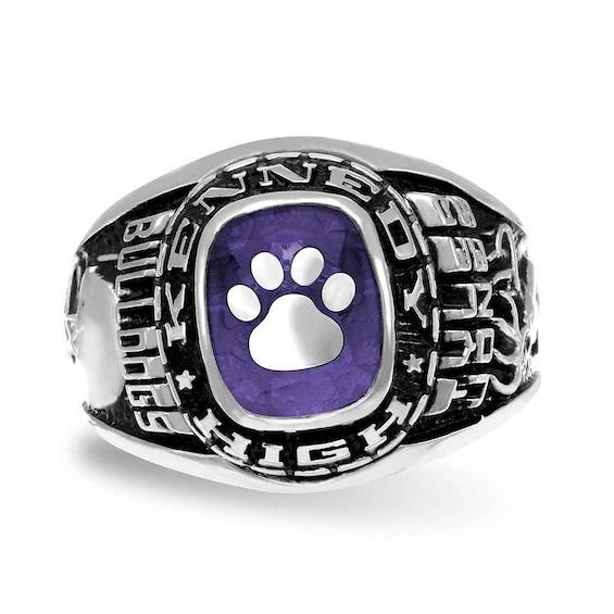 Men's High School Class Ring by ArtCarved (1 Stone) Product Image