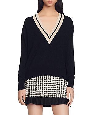 Sandro Bridget V Neck Sweater Product Image