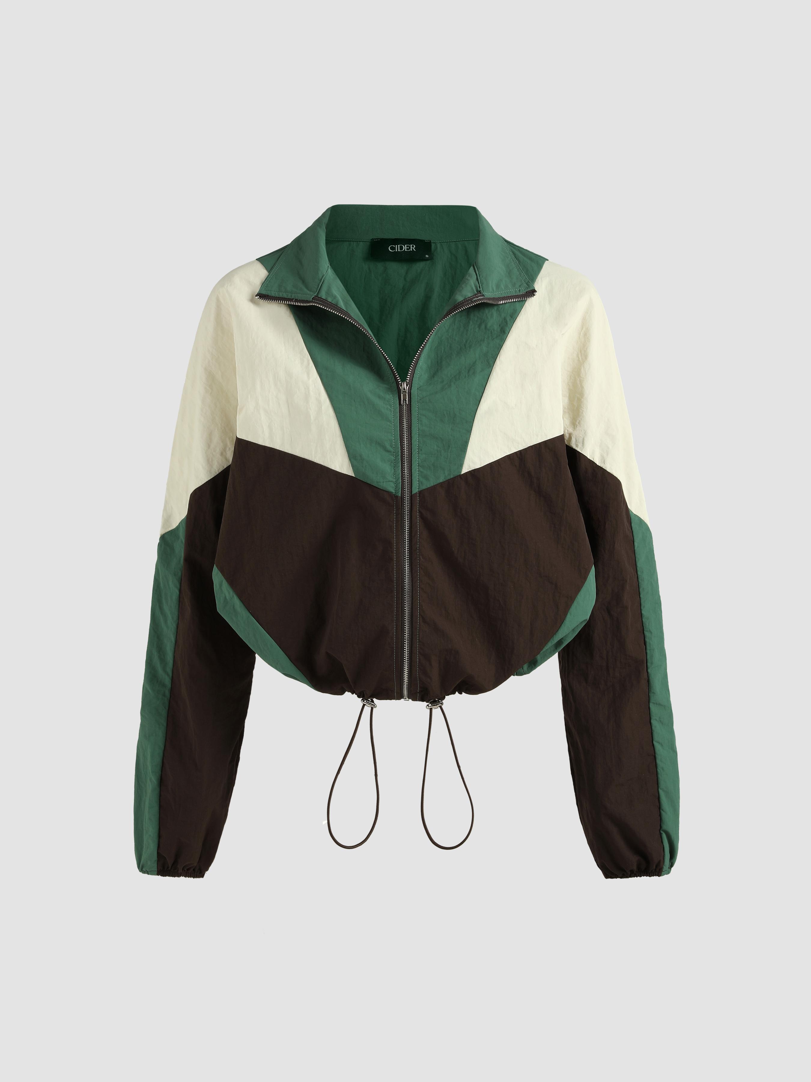 Color Block Drawstring Jacket Product Image