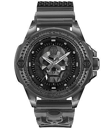 Philipp Plein Mens The $kull Transparent Silicone Strap Watch 45mm Product Image