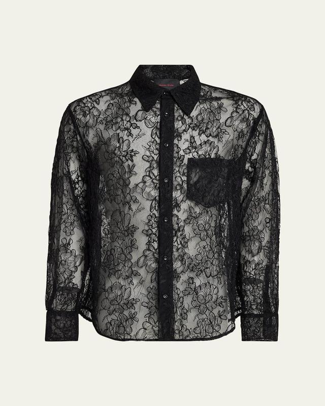 Mens Fine Corded Lace Shirt Product Image