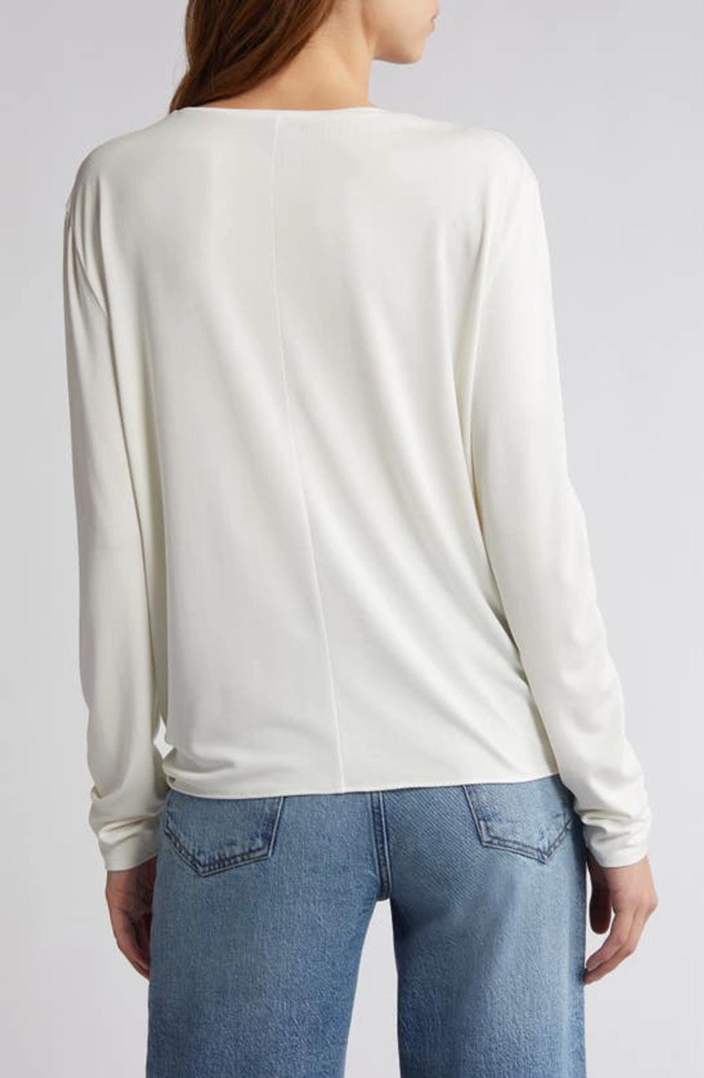 RAG & BONE Jenna Knotted Long Sleeve T-shirt In Multi Product Image