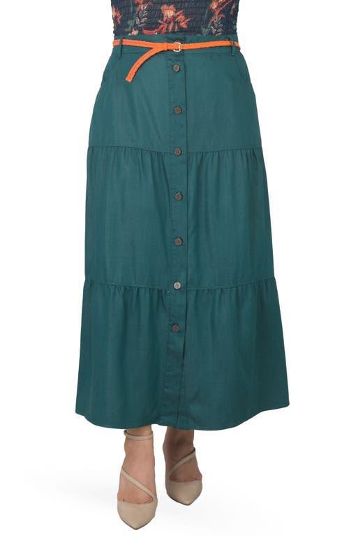 Standards & Practices Denim Maxi Peasant Skirt Product Image