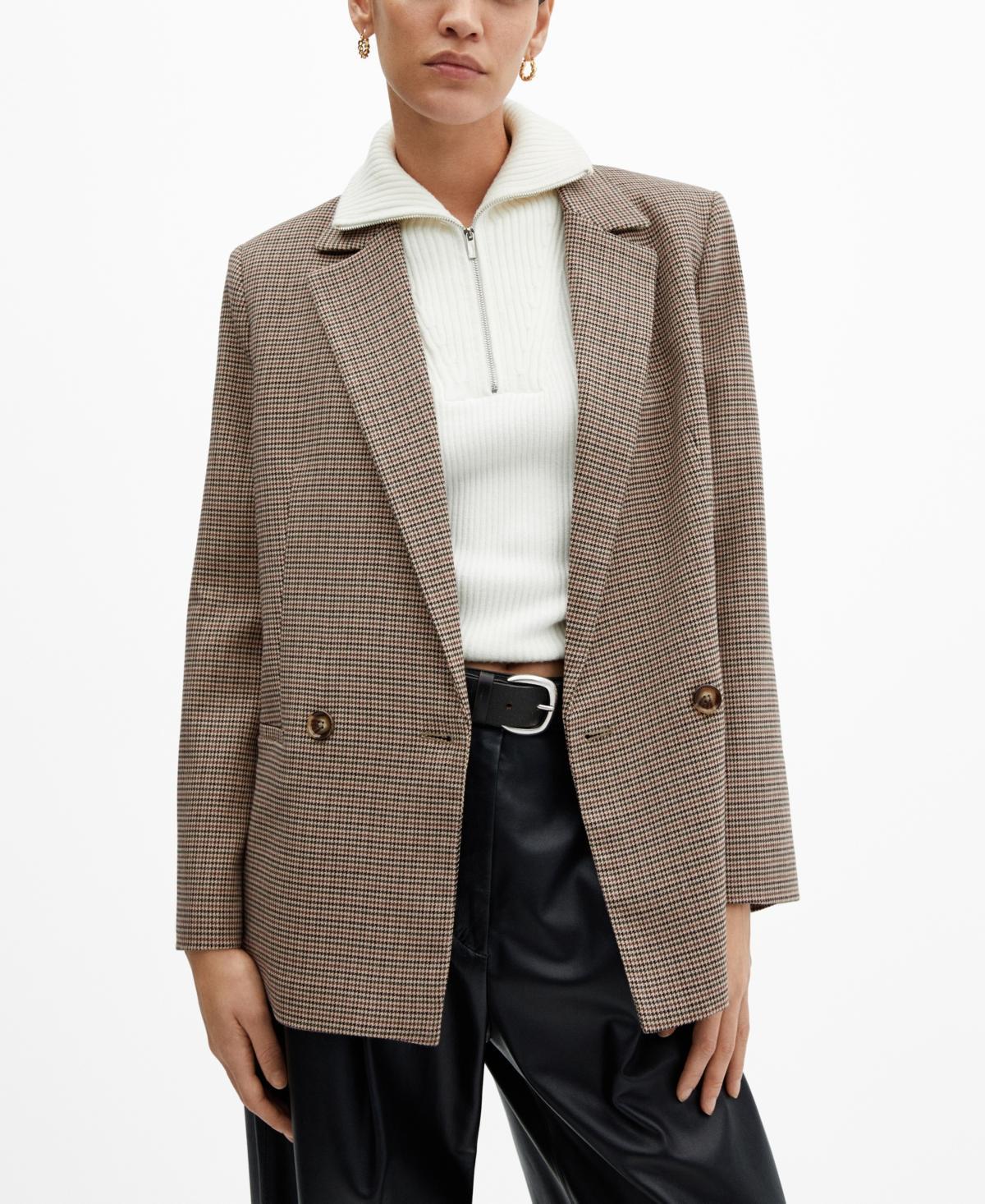 Mango Womens Cross Button Blazer Product Image