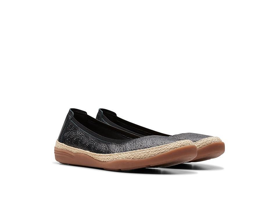 Clarks Elaina Rae Leather) Women's Flat Shoes Product Image