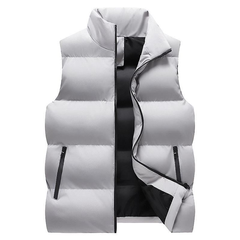 Mock Neck Zip-Up Puffer Vest Product Image