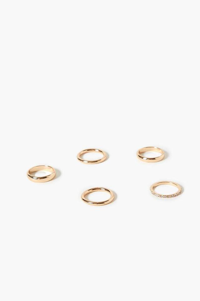 Smooth Rhinestone Ring Set | Forever 21 Product Image