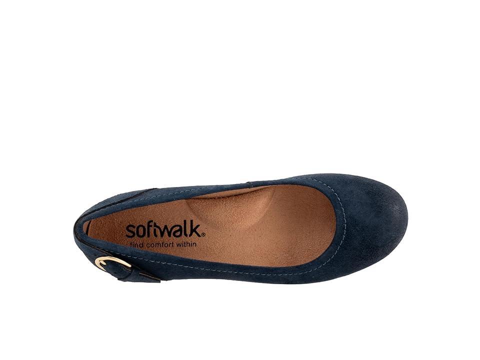 SoftWalk Sydney (Navy Suede) Women's Flat Shoes Product Image