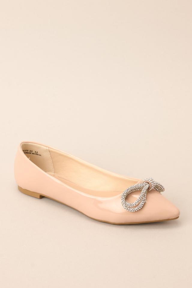 Graceful Glide Nude Ballet Flats Beige Product Image