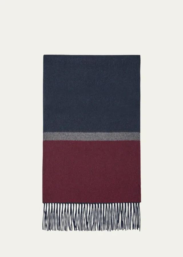 Mens Cashmere Color Block Scarf Product Image