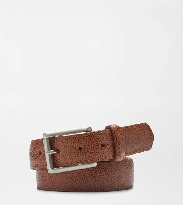 Peter Millar Mens Excursionist Pebble Grain Belt | Color: Cognac | Size: 42 Product Image