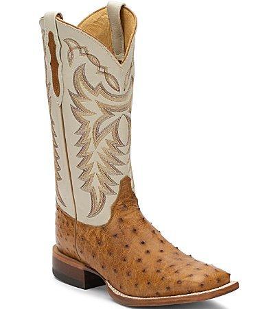 Justin Boots Mens Pascoe 13 Full Quill Ostrich Western Boots Product Image