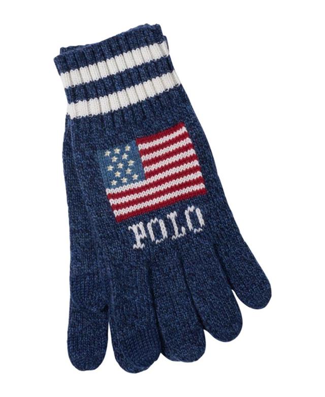 POLO RALPH LAUREN Men's Bold Flag Gloves In Navy Multi Product Image