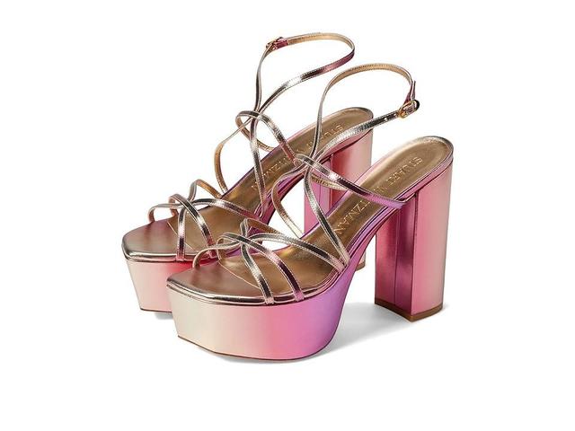 Stuart Weitzman Barelythere Squarehigh Platform Sandal (Hot Multi) Women's Shoes Product Image