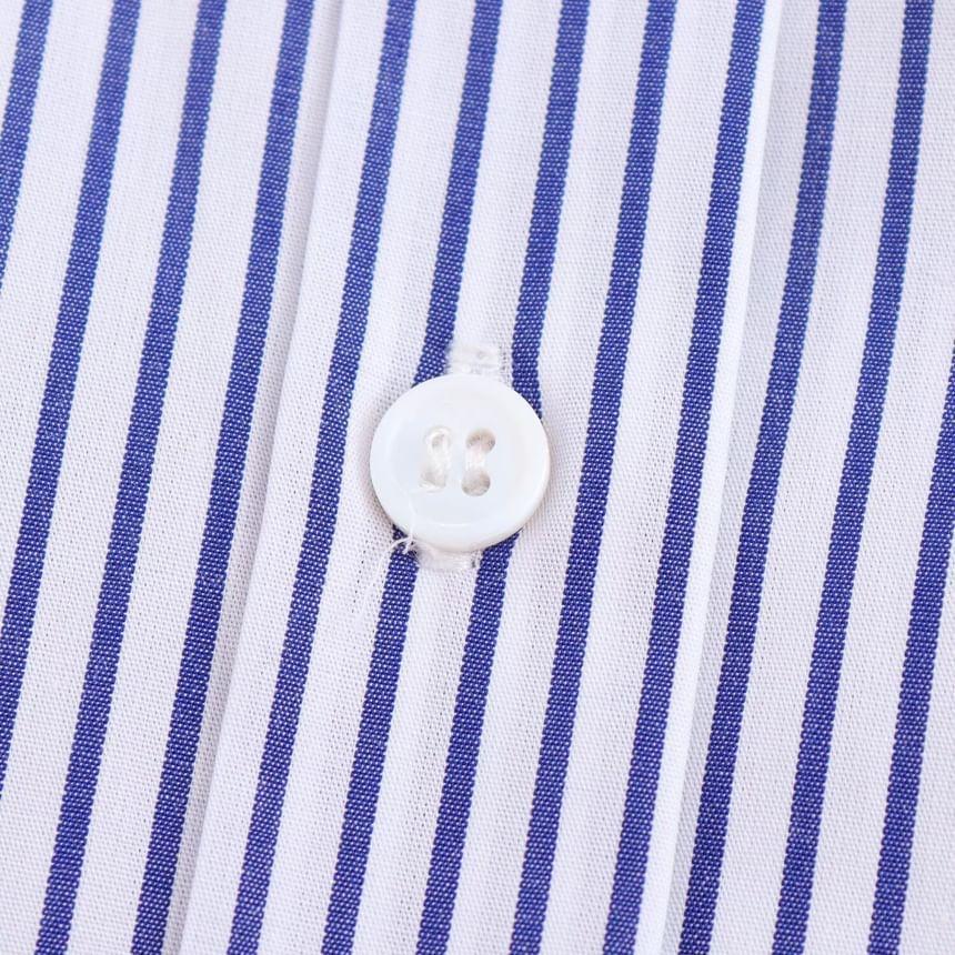 Long-Sleeve Striped Panel Shirt Product Image