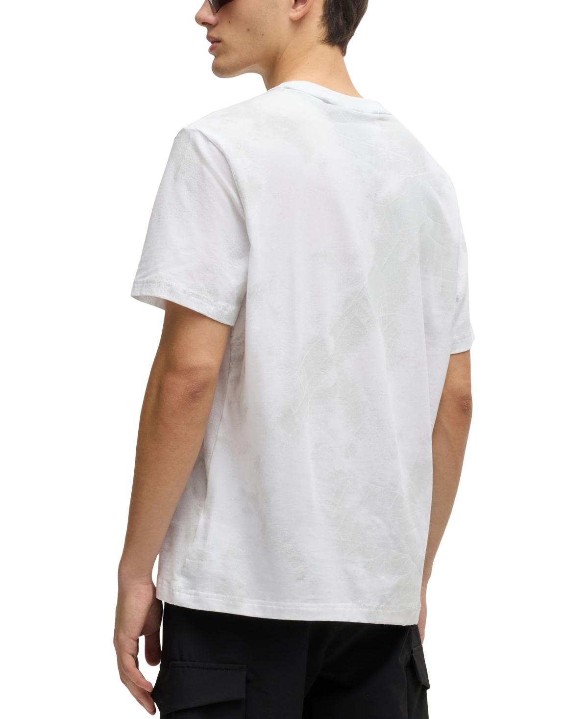 Relaxed-fit T-shirt With Decorative Reflective Print In White Product Image