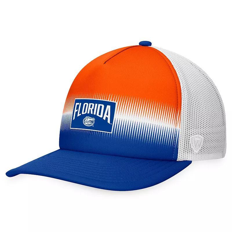 Mens Top of the World Royal/Orange Florida Gators Daybreak Foam Trucker Adjustable Hat Product Image