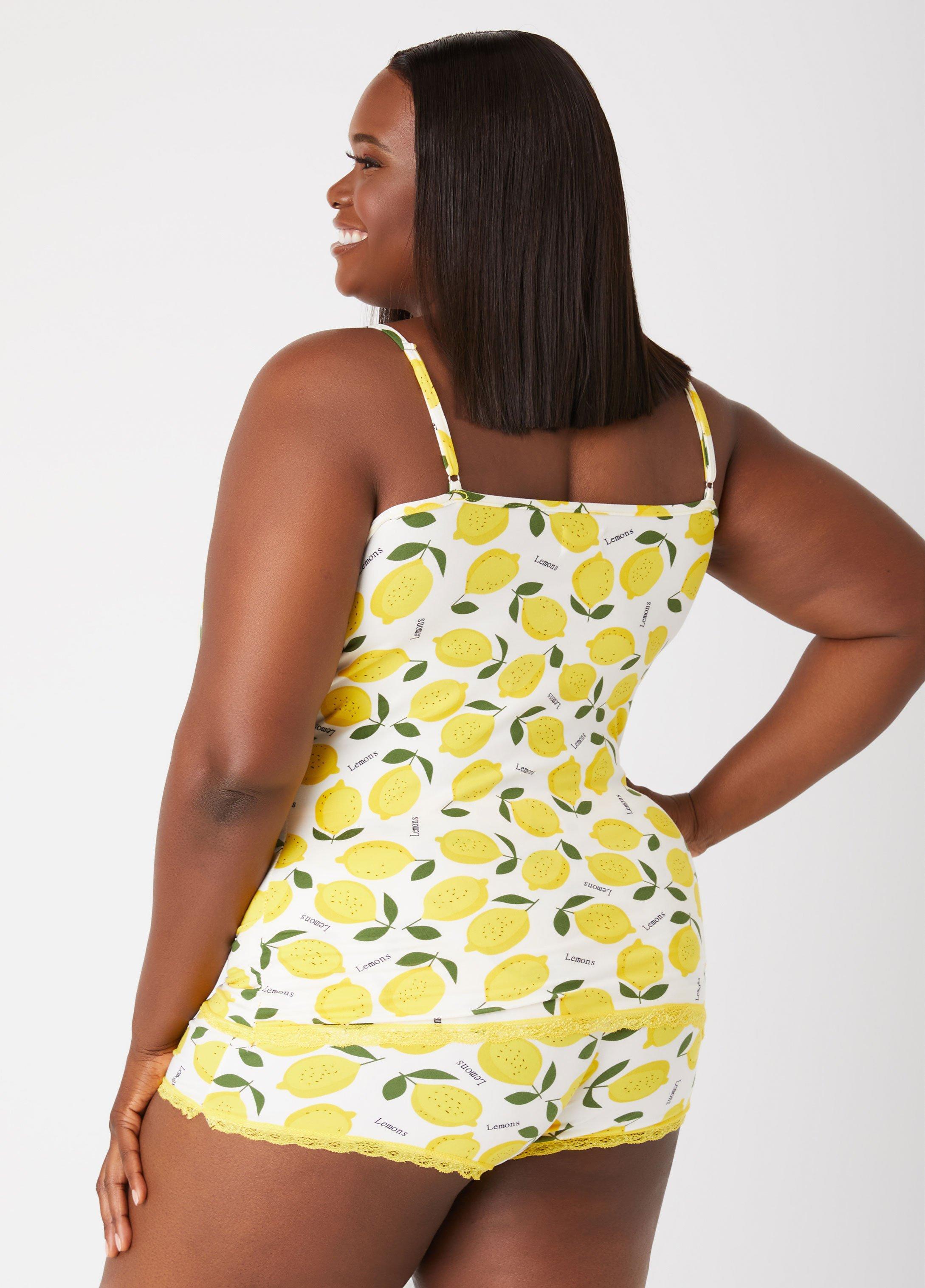 Joan Vass Lemon PJ Shorts Set Product Image