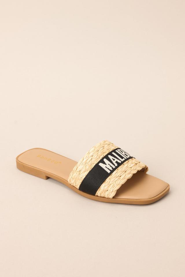 To The Tropics Black Sandals Product Image