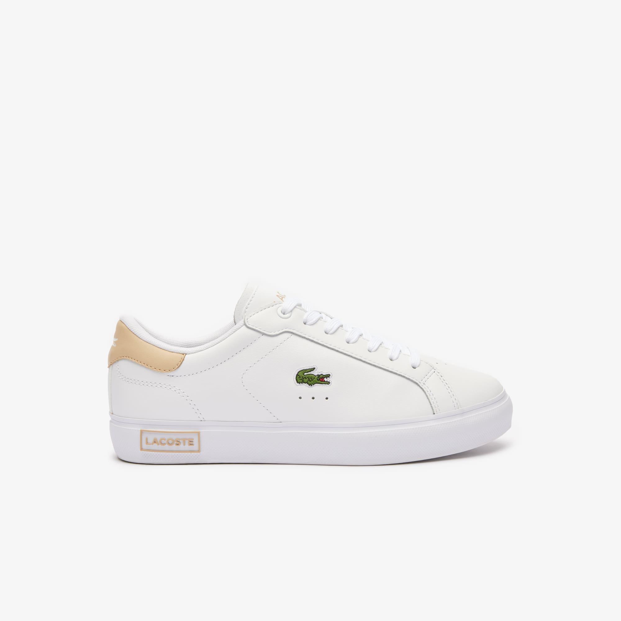 Women's Powercourt Logo Tongue Leather Trainers Product Image